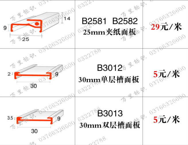 9mm夾紙器槽面板點擊放大B2581 B3012 B3013